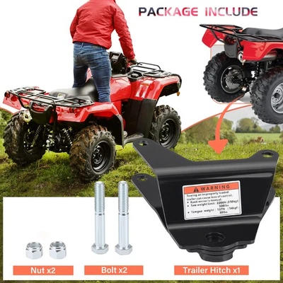 Trailer Hitch w/ Bolt for Honda Recon 250 TRX250 TM/TE 1997 - 2024 50810-HM8-650 - Image 1 of 4