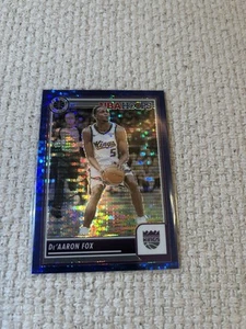 2023-24 Panini NBA Hoops Premium Stock De'Aaron Fox 33/75 Blue Pulsar Prizm #199 - Picture 1 of 2