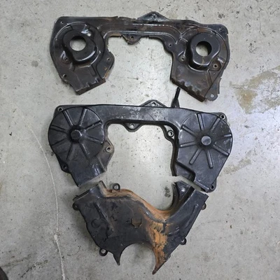 1984-1989 Nissan 300ZX VG30E VG30ET Engine Timing Cover Panel SET 3 Piece - Image 1 of 2