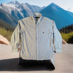 Camisa Ralph Polo Lauren RLYC Yacht Club Bandera Para Hombres XL Azul Rayas Manga Larga - Imagen 1 de 9