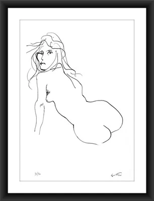 Renato Guttuso, Akt, Lithographie, Limited Edition, signiert und nummeriert - Bild 1 von 3