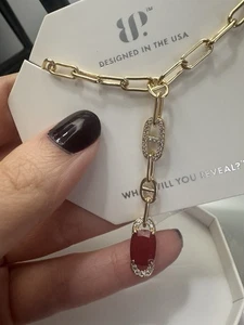 2025 July necklace on yellow gold with Ruby fused with Quartz Stone - Picture 1 of 8