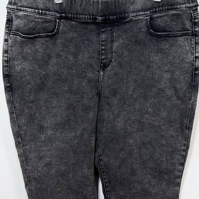 Pantalones de mezclilla Lane Bryant para mujer 20 tiro alto jegging negro gris lavado elástico Foto 1 de 4