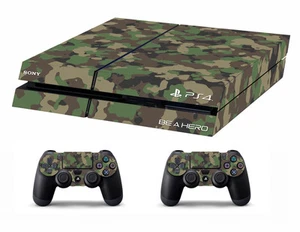 PS4 vinyl Skin Stickers Camouflage for Console & 2 controllers - Picture 1 of 2