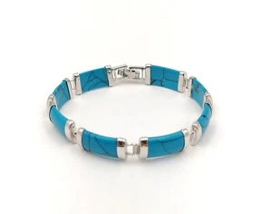 Black Agate White Green Purple Red Jade Shell 18KGP Snap Clasp Bangle Bracelet - Picture 1 of 54