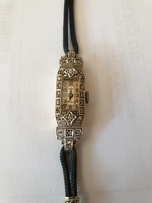 Top Art Deco Damenarmbanduhr Ritz 26 Diamanten ca. 8 gr. um 1920 - Bild 1 von 4