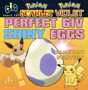 PICK ANY SHINY EGG x1 6IV LOW PRICE✨ SAME DAY DELIVERY | POKEMON SCARLET VIOLET - Picture 1 of 43