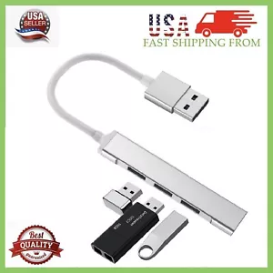 USB 3.0 4 Port Hub Splitter For PC Mac MacBook Notebook Laptop Desktop Portable - Picture 1 of 16