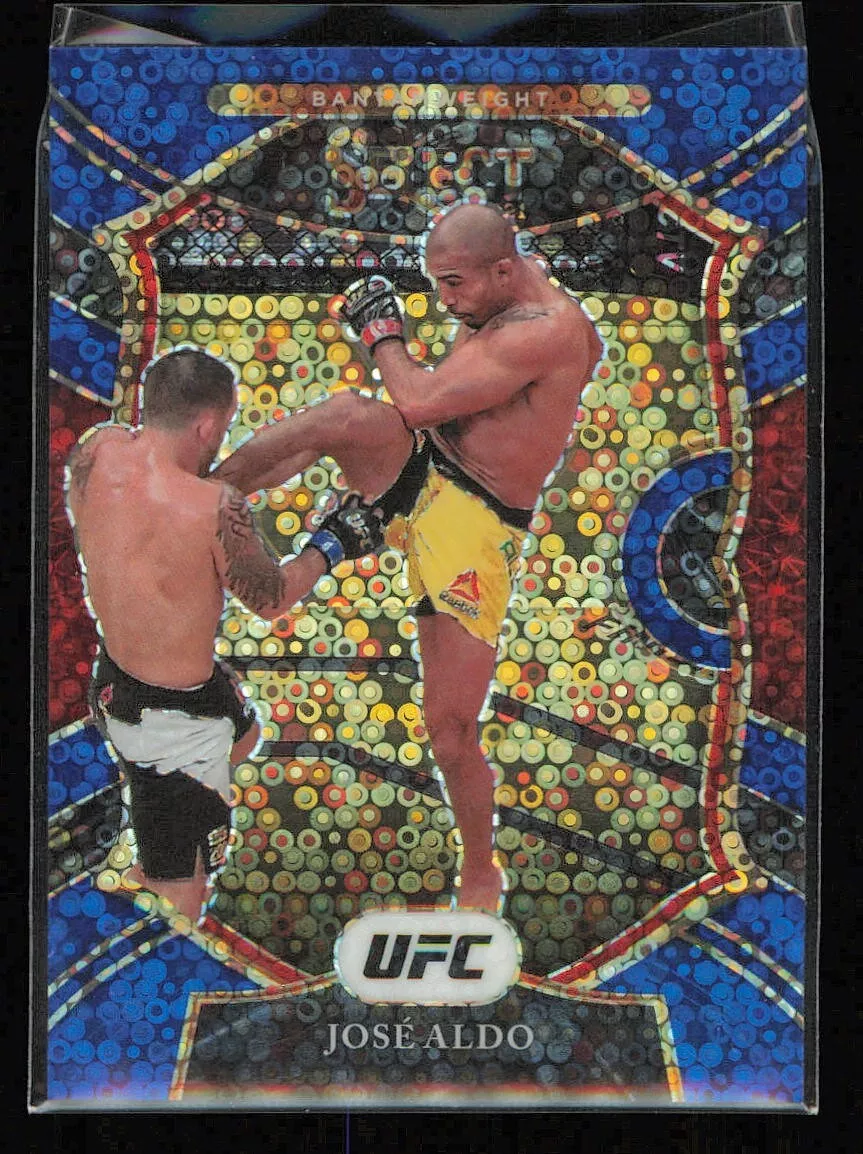 2021 Panini Select UFC Concourse Jose Aldo #65 Blue Disco Prizm #3/99 MMA