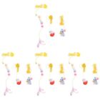  12 Pcs Plush Toy Teasing Swings for Pet Mouse Cat Self Play