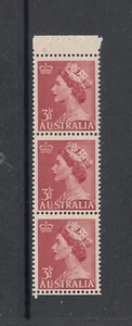 1956 QEII 3½d No Wmk “WHITE CROWN AT TOP LEFT – F1/4, RETOUCHED” BW 297ka, MUH - Picture 1 of 3