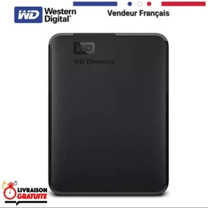 Disque dur externe WESTERN DIGITAL 320GO-500Go-1TO - 2.5 WD ELEMENTS PORTABLE - Photo 1/6