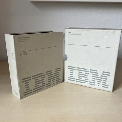 Vintage IBM DOS 3.0 Boxed Manual + 2x 5.25 Floppy Disks von 1984 PC XT AT 286 - Bild 1 von 4