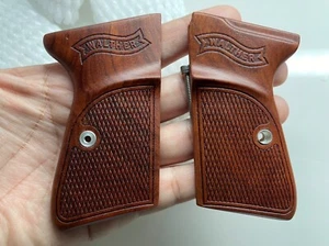 New Checker Hardwood Grip For Walther PP,PPK/S, PPK/S .22 models - Picture 1 of 7