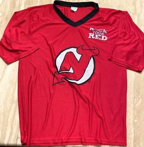 New Jersey Devils Rock Your Red VINTAGE NHL Jersey - Picture 1 of 3
