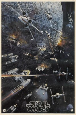 STAR WARS Movie Poster Darth Vader Jedi Empire Skywalker Death Star X-Wing