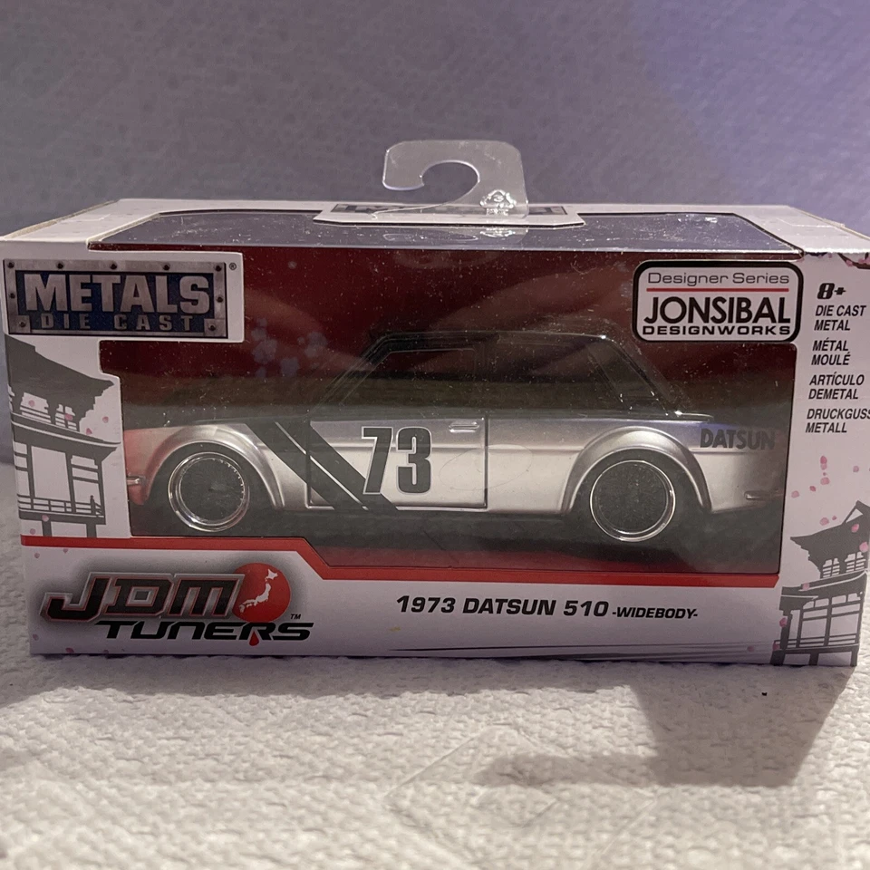 Jada 1:32 JDM Tuners 1973 Datsun 510 Widebody Black& Silver - Image 1 of 1