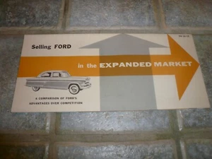 Ford 1954 folleto de comparación de bolsillo del personal de ventas - original vintage - Imagen 1 de 8