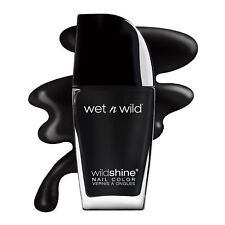 wet n wild Nail Polish Wild Shine Black Crème Nail Color