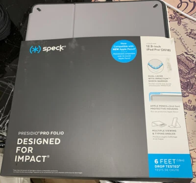🔥Speck - Presidio Pro Folio Case for Apple ® iPad ® Pro 12.9" - Gray/Slate Gray - Image 1 of 2