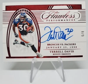 2022 Panini Flawless Terrell Davis Flawless Performances /8 FOTL Ebay 1/1 🔥 HOF - Picture 1 of 12