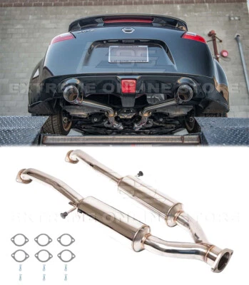 2.5" Resonated Mid Pipe For 09-21 Nissan 370Z Z34 Stainless Steel Kit T304 New - Image 1 of 4