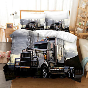 3D Truck Bedding Set Duvet Cover Comforter Cover Pillow Case King