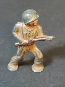 Barclay Pod Pie Avanzando Soldado Tirador Fusilero Plomo Metal Juguete (3 pulgadas) - Imagen 1 de 4