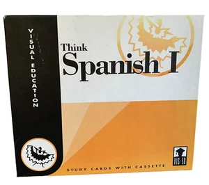 Vintage Think Spanish I by Vis-Ed (Visual Ed) 400 study cards w/sealed cassette - Picture 1 of 6