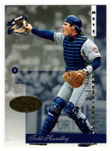 TODD HUNDLEY  METS    1996 LEAF SIGNATURE SERIES  #45  GOLD PRESS PROOF