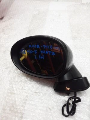 Espejo retrovisor lateral izquierdo del conductor eléctrico negro 06-14 MAZDA MX5 MX-5 MIATA Z-80P Foto 1 de 4