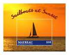 Mayreau 2015 - Sailboats at Sunset - Souvenir Sheet - MNH