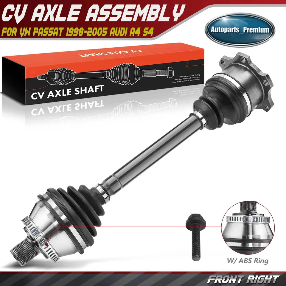 CV 轴轴组件适用于大众帕萨特 1998 - 2005 奥迪 A4 S4 右前右手 — 第 1/4 张图片