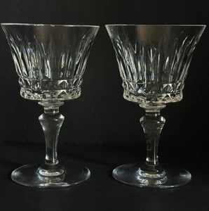 Baccarat Crystal Piccadilly White Wine Goblet 5.5" Tall France Set Of 2 EUC - Picture 1 of 7