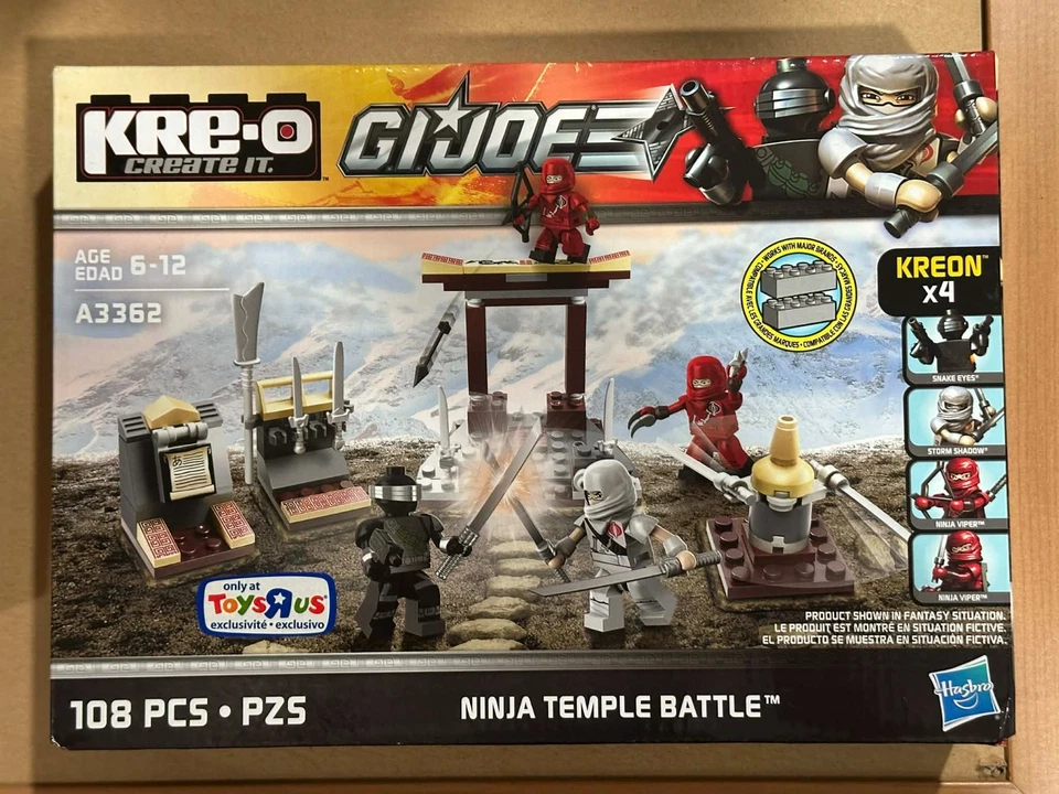 TRU Kre-o GI Joe Ninja Temple Battle A3362 Snake Eyes Storm Shadow NIB SEALED - Image 1 of 1