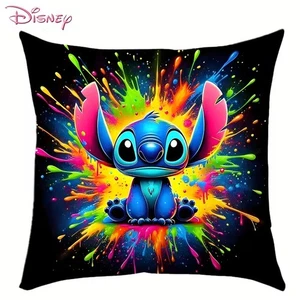 18"x18" Stitch Cartoon Throw Pillow Cover Home Decor Holiday - Picture 1 of 3
