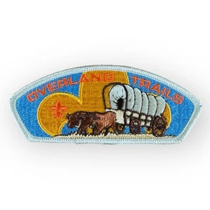 Overland Trails BSA Patch – Vintage CSP | Covered Wagon & Buffalo - Picture 1 of 2