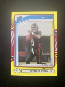 Calcio Donruss 2024 Michael Penix Jr. Rated Rookie Giallo Press Proof #308 - Foto 1 di 2