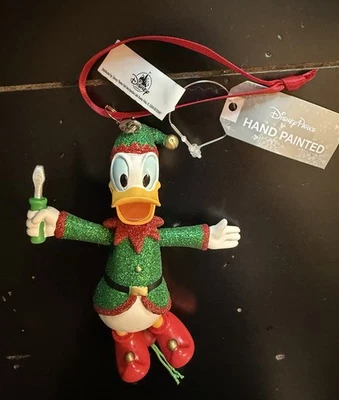 Auténtico Adorno de Tirar de Cuerda Elfo Pato Donald Parques Disney Navidad ¡Nuevo! Foto 1 de 2
