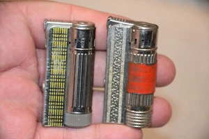 Vintage Mini Fox Pair of Gas Lighters - Picture 1 of 5