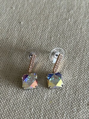 Origami Owl ER2154 Oro Rosa Gota Distintivo Aretes con Cristales AB "Nuevo" Foto 1 de 4