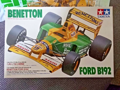 Benetton Ford B192 Tamiya, Michael Schuhmacher, Martin Brundle, OVP, komplett - Bild 1 von 4
