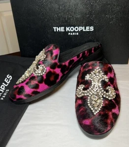 Neu mit Etikett The Kooples rosa Leopardenmuster Pantoletten Größe 5,5 - Bild 1 von 8