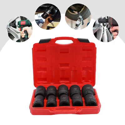 1 inch impact wrench box nuts set truck 10pcs power box nut set 24mm to 46mm - Image 1 of 4