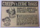 1975 newsprint ad~ UNCLE CREEPY AND COUSIN EERIE RINGS