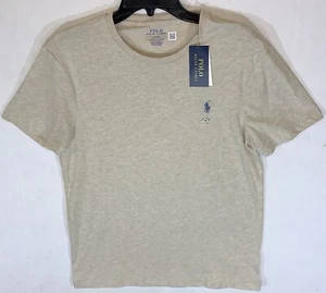 NUEVO CON ETIQUETAS Polo Ralph Lauren Camiseta Personalizada Calce Ajustado Cuello Redondo Talla M - Marrón - Imagen 1 de 14