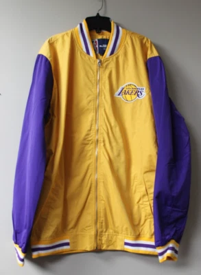 Nuevo NBA Los Angeles Lakers City Edition Cremallera Nylon Chaqueta Hombre L Slim Fit Foto 1 de 4