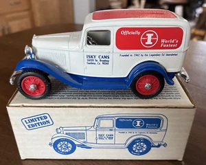ERTL Eastwood 1932 Ford Delivery Van Isky Cams 1/25 Locking Coin Bank 9422UP - Picture 1 of 14