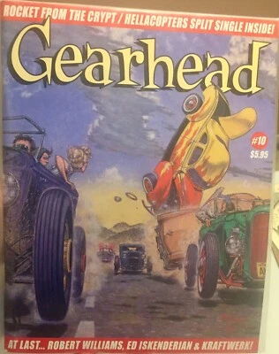 ROCKET FROM CRYPT / HELLACOPTERS 7" MINT GEARHEAD MAG #10 Hot Snakes Kraftwerk - Image 1 of 4