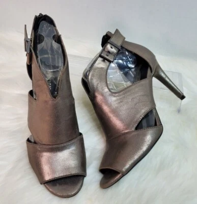 Vestido Kenneth Cole Reaction Kick 85 Peep para mujer 7,5 peltre tacones punta abierta S-129 Foto 1 de 4